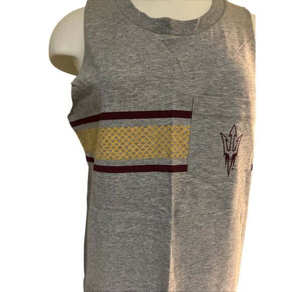 NEW Arizona State Sun Devils ASU Colosseum Gray Tank Top Pocket shirt Womens M - Picture 2 of 6